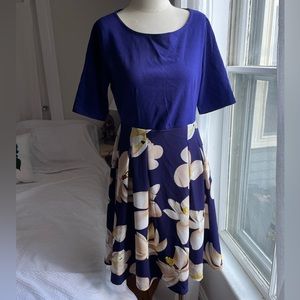 Floral Orchid Skater Dress